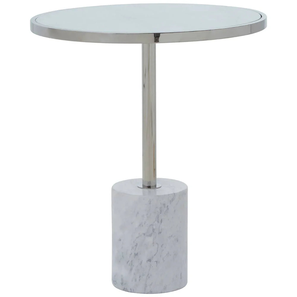Silver Marble End Table