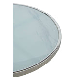 Silver Marble End Table