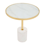 Golden Marble End Table