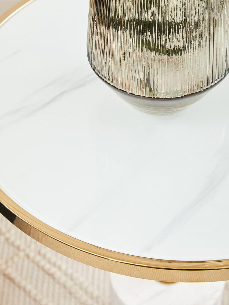 Golden Marble End Table