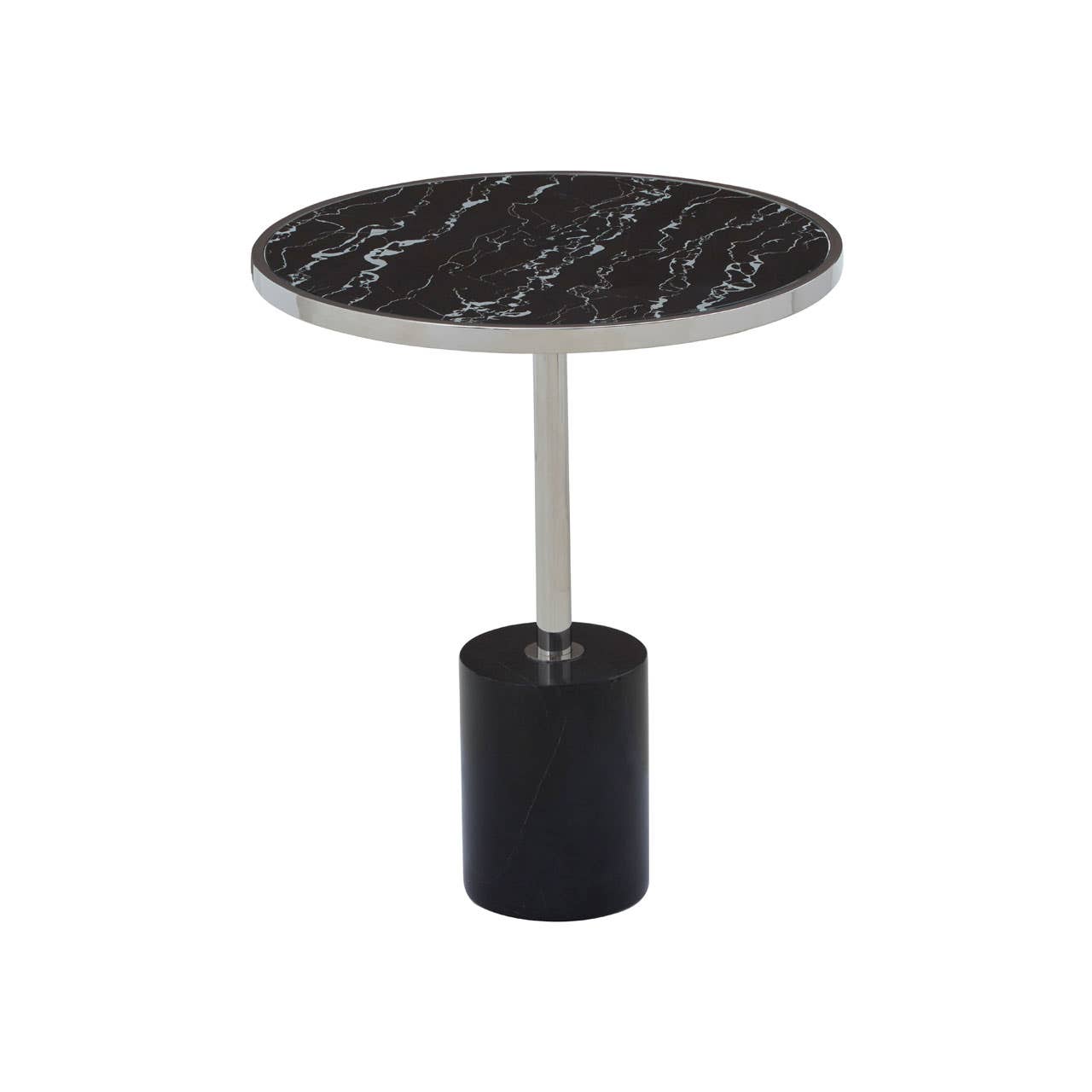 Marble Chrome End Table