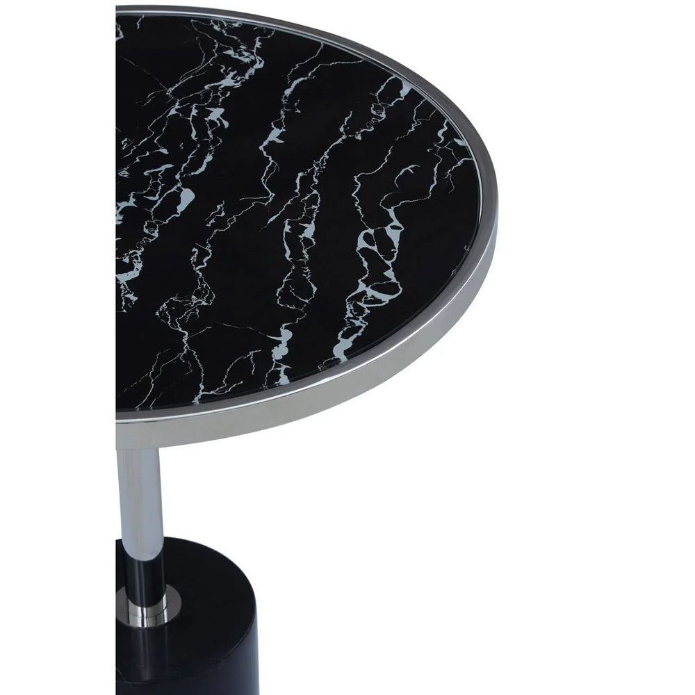 Marble Chrome End Table