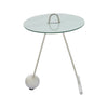 Marble Effect Chrome End Table