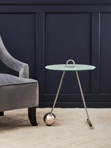 Marble Effect Chrome End Table