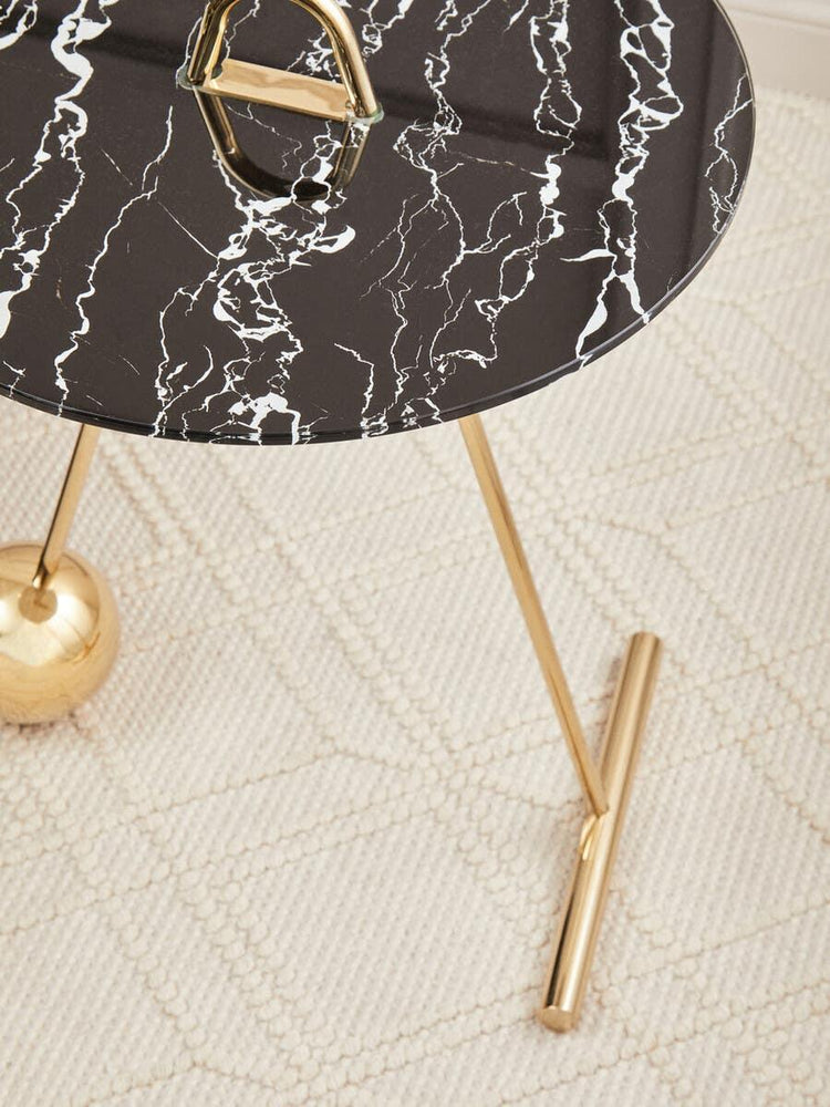 Golden Marble End Table