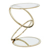 Golden Ring Glass End Table