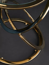 Golden Ring Glass End Table