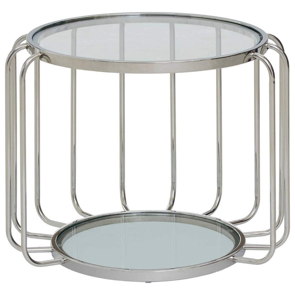 Elegant Steel & Glass Side