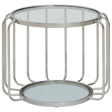 Elegant Steel & Glass Side