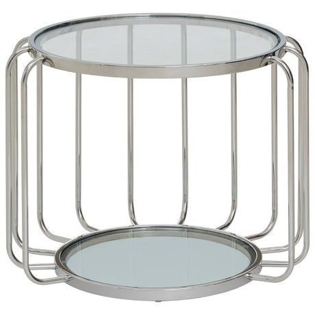Elegant Steel & Glass Side