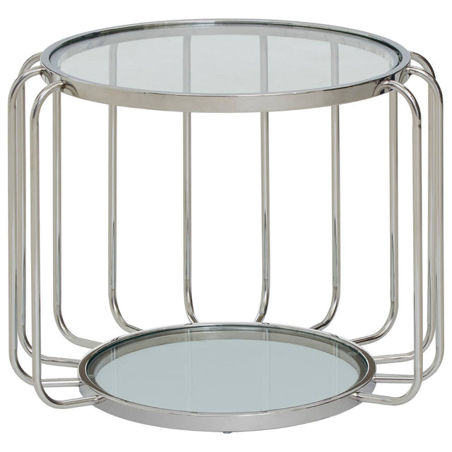 Elegant Steel & Glass Side