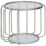 Elegant Steel & Glass Side