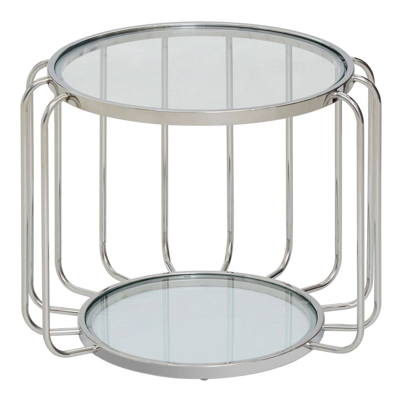Elegant Steel & Glass Side