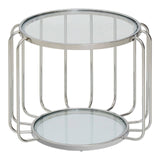 Elegant Steel & Glass Side