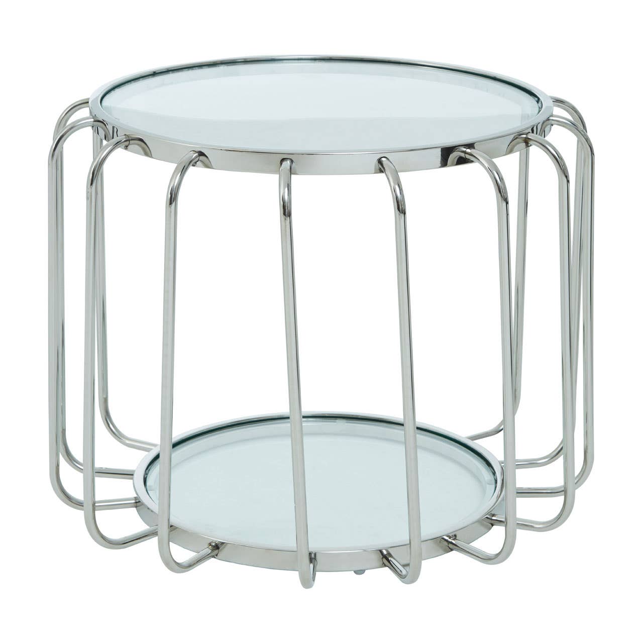 Elegant Steel & Glass Side