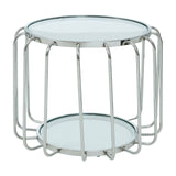 Elegant Steel & Glass Side