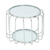 Elegant Steel & Glass Side