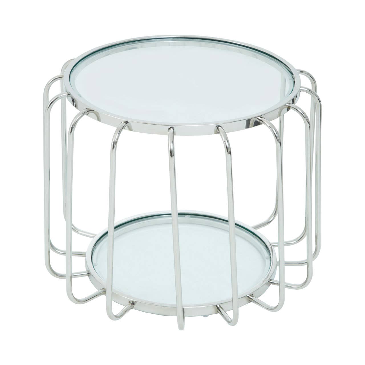 Elegant Steel & Glass Side