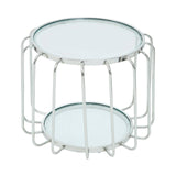 Elegant Steel & Glass Side
