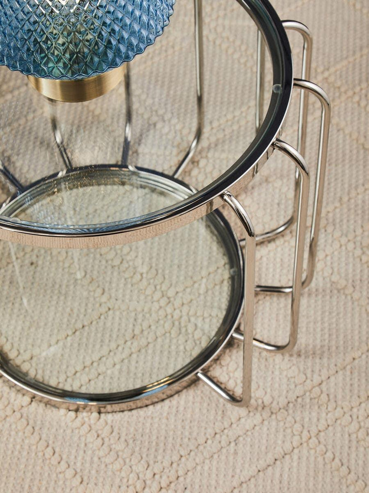 Elegant Steel & Glass Side