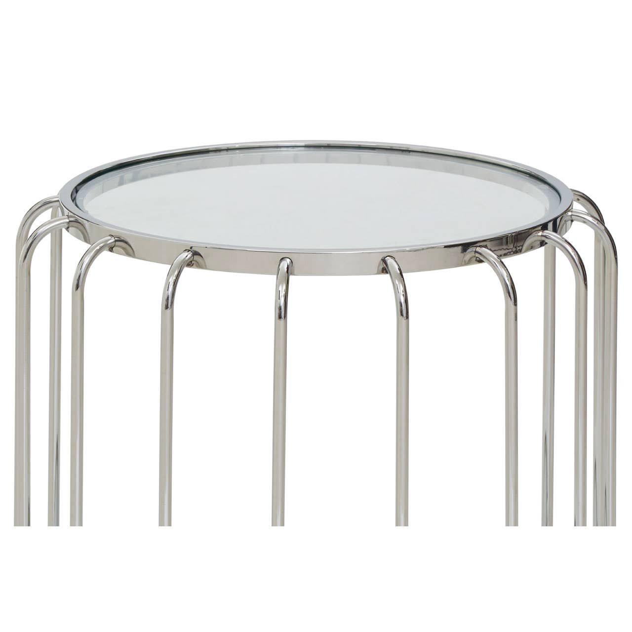 Elegant Steel & Glass Side
