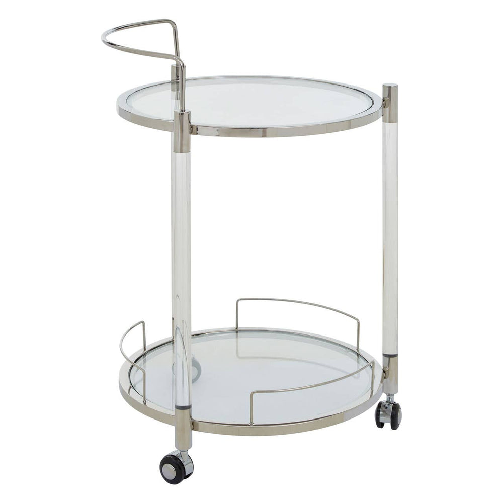 Elegant Chrome Serving Trolley