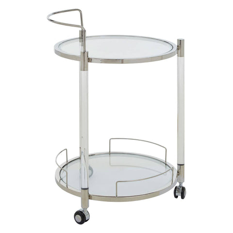Elegant Chrome Serving Trolley