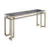 Golden Geometric Glass Console Table