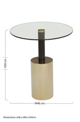 Elegant Glass & Gold End