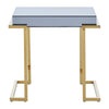 Luxe Grey Glass End Table