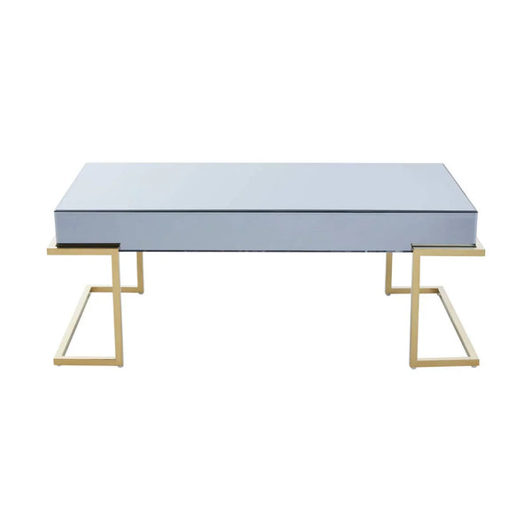 Glam Grey Glass Coffee Table