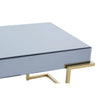 Glam Grey Glass Coffee Table