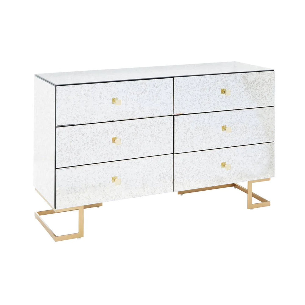 Reflective Antique Mirrored Drawer Chest