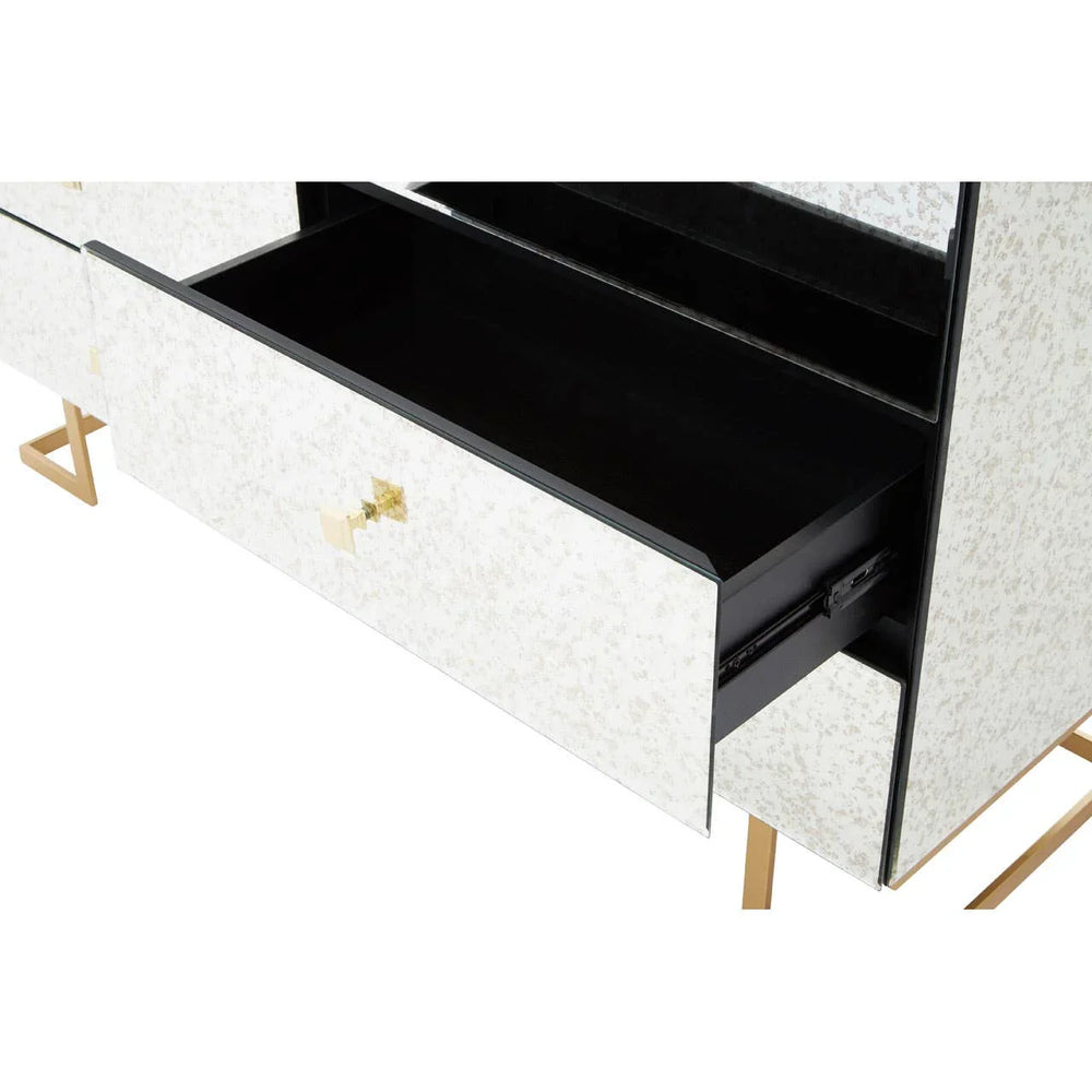 Reflective Antique Mirrored Drawer Chest