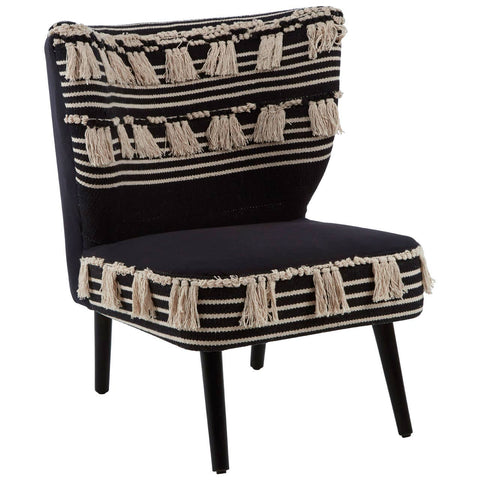 Modern Black White Accent Chair