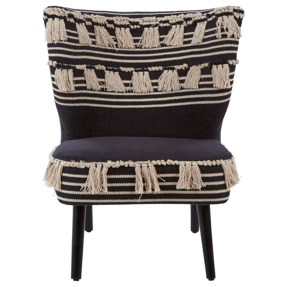 Modern Black White Accent Chair