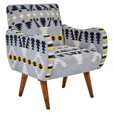 Geometric Pattern Accent Armchair