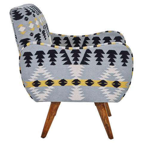 Geometric Pattern Accent Armchair