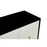 Monochrome Mid Century Modern Sideboard with Gold Accents