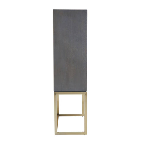 Luxury Shagreen Effect Cabinet with Gold Base