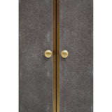 Luxury Shagreen Effect Cabinet with Gold Base