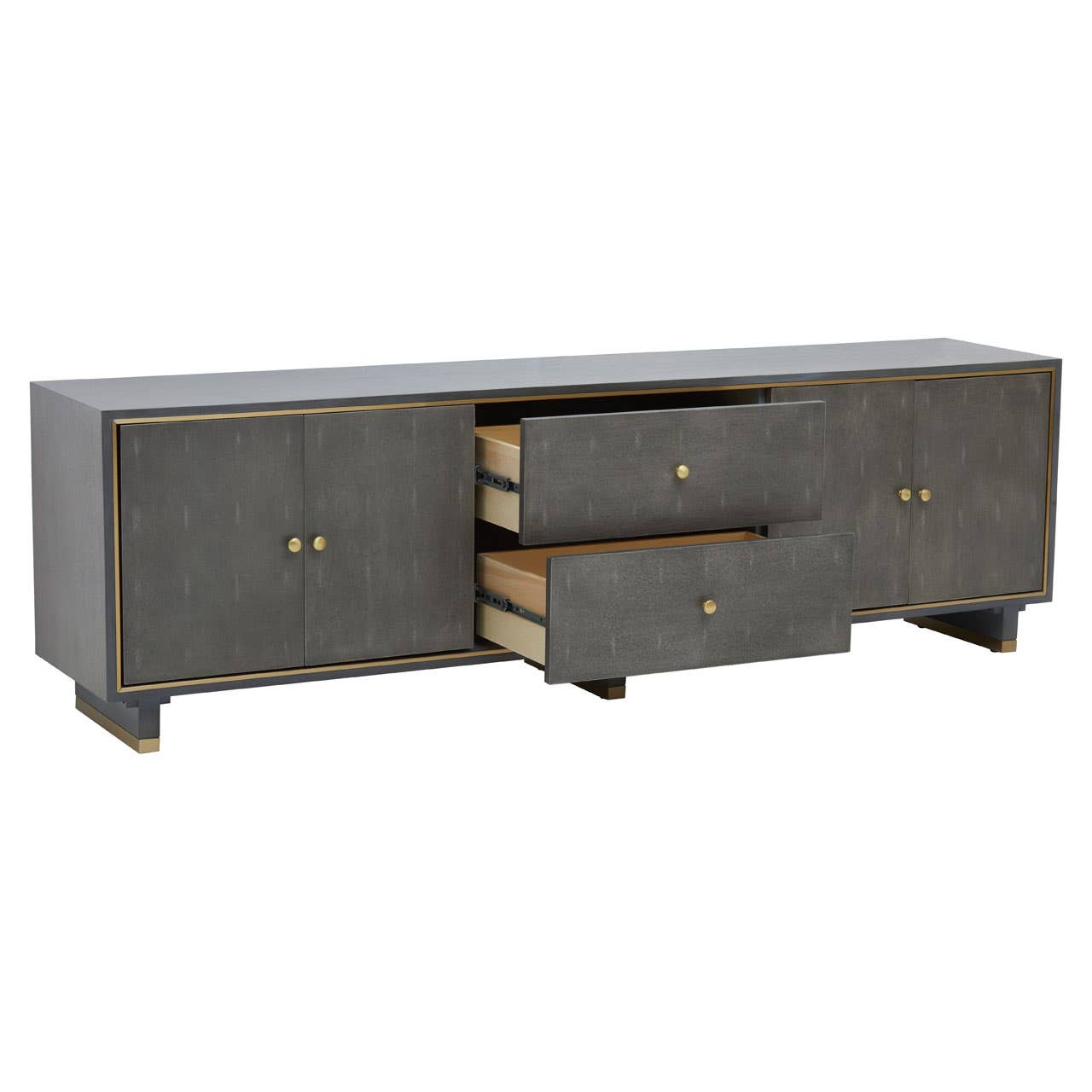 Luxe Grey Media Storage Unit