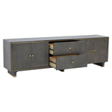 Luxe Grey Media Storage Unit