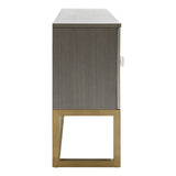 Champagne Silver Textured Three-Door Sideboard
