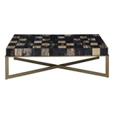 Fossil Wood Checkerboard Coffee Table