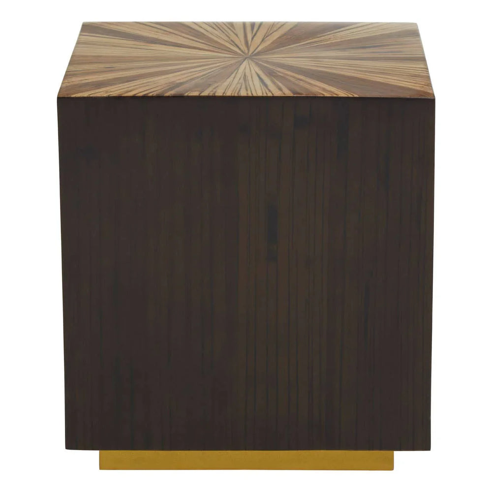 Sunburst Bamboo Side Table