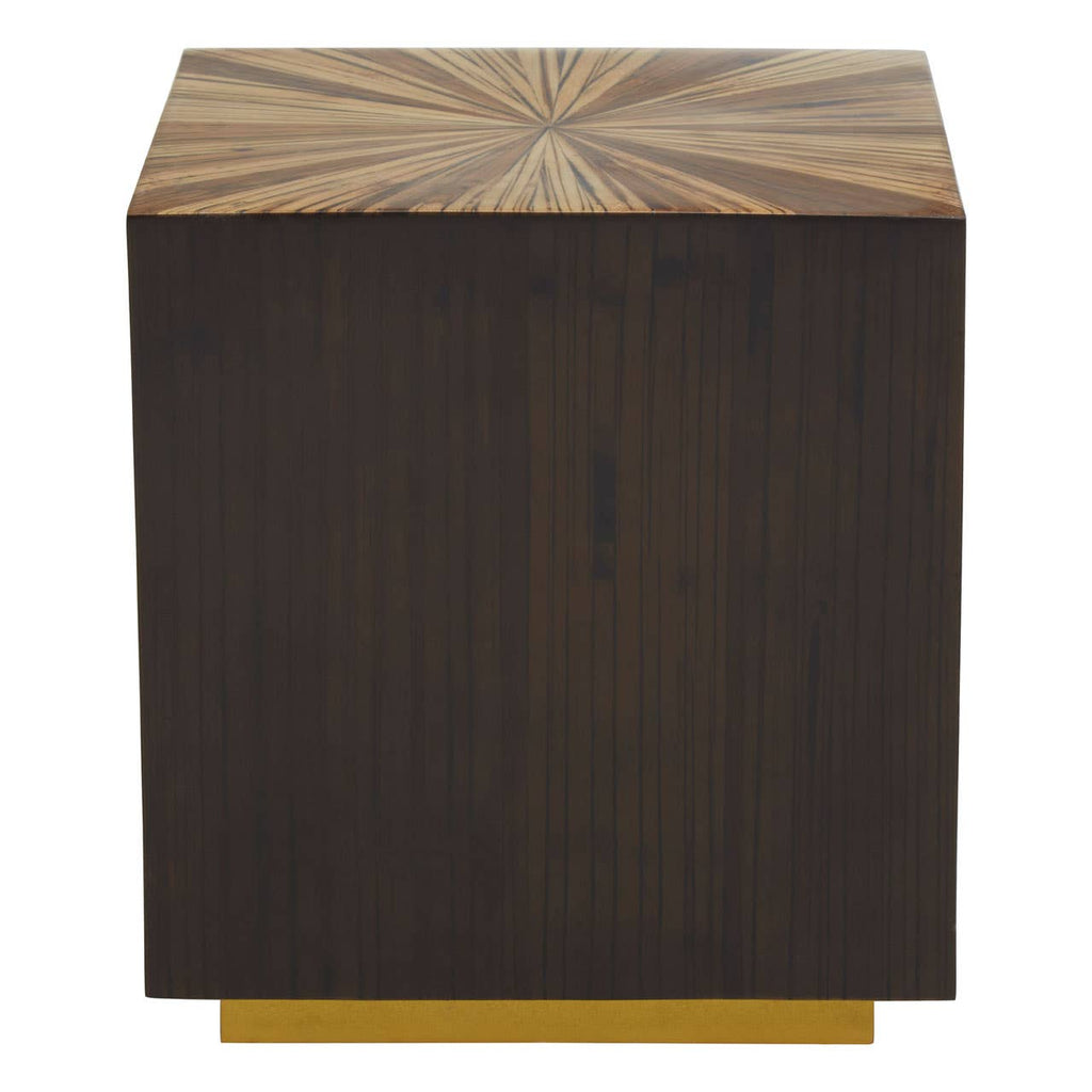 Sunburst Bamboo Side Table