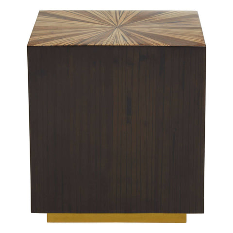 Sunburst Bamboo Side Table