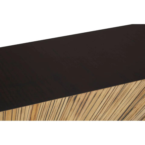 Ebony Bamboo Sunburst Console Table