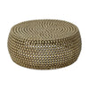 Golden Beaded Round Coffee Table